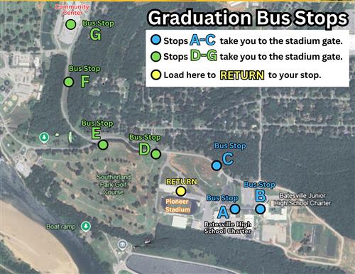 graduation bus stops